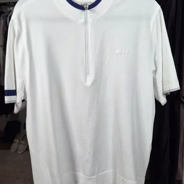 [BUNJANG] DAKS Golf White Zip-Up Knit Top 105 / DAKS 골프 니트 집업 흰색