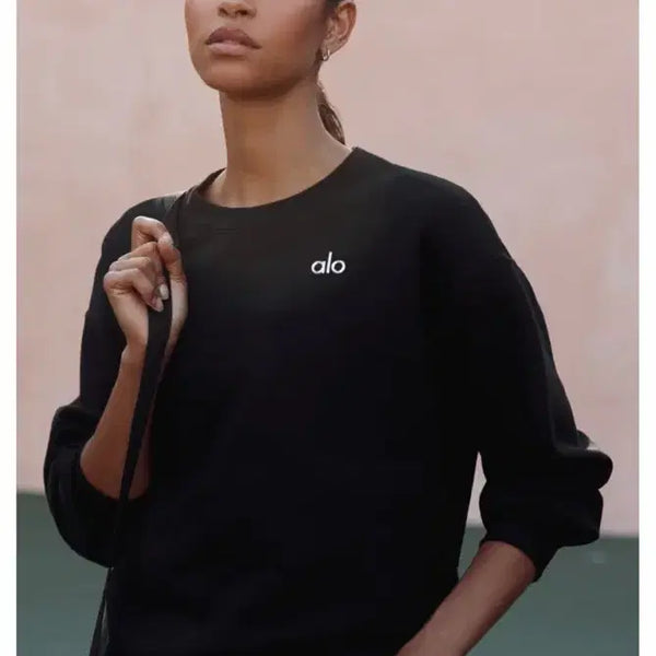 [BUNJANG] Alo Yoga Accolade Crew Neck Pullover Black / alo요가 맨투맨/ Accolade Crew Neck Pullover 블랙