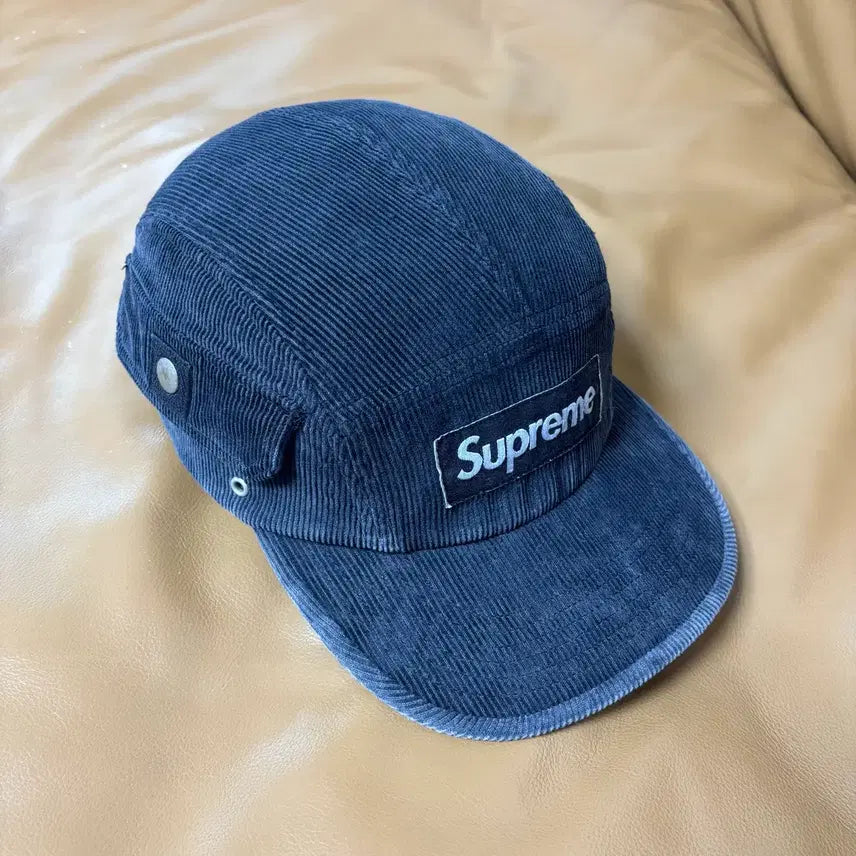 [BUNJANG] Supreme Corduroy Pocket Box Logo Camp Cap Hat Grey / 슈프림 캠프캡 모자 박스로고 코듀로이 포켓 그레이