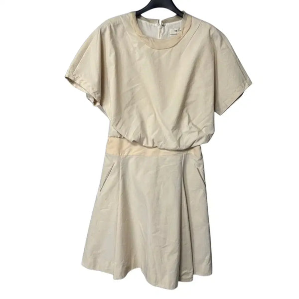 [BUNJANG] Hansem Beige Half Dress / 76 마인 한섬 베이지 하프 원피스