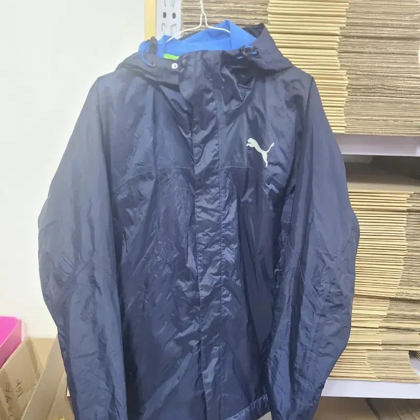 [BUNJANG] Puma Navy Lightweight Hooded Windbreaker L / 푸마 네이비 후드 얇은담 바람막이 L 남100~105
