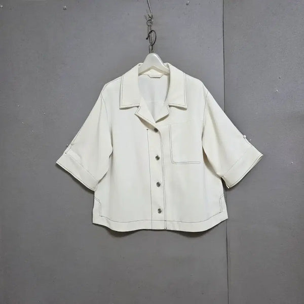 [BUNJANG] Valencia Taila Kara Relaxed Fit Blouse / 발렌시아 테일라카라 여유핏 블라우스 n8058
