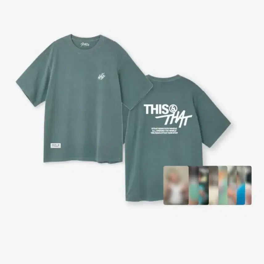 [BUNJANG] Stray Kids This & That Popup T-Shirt & Photocard Set / 스트레이키즈 this & that 디스 앤댓 팝업 티셔츠 포토카드 세트