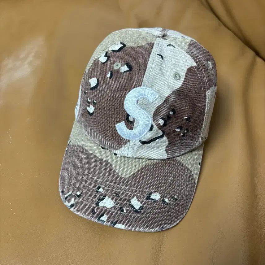 [BUNJANG] Supreme S Logo 6-Panel Cap Hat Desert Camo / 슈프림 S로고 6패널 볼캡 모자 데저트 카모