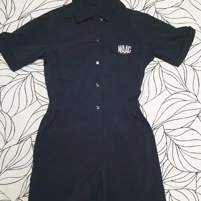 [BUNJANG] WAAC Women's Black Jumpsuit Size 1 / WAAC 여성 블랙 점프수트 1사이즈