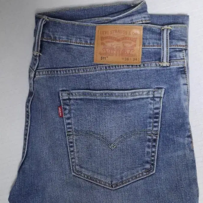 [BUNJANG] Levi's 511 Slim Fit Stretch Denim Jeans Indigo Blue W36 L34 / (36) 리바이스511 가죽패치 데님팬츠 W36 L34