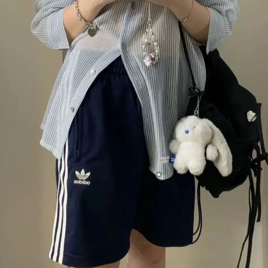 [BUNJANG] Adidas Firebird Shorts Navy L / 아디다스 파이어버드 쇼츠 나이트인디고 네이비 L