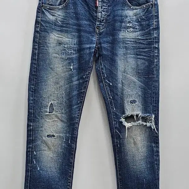 [BUNJANG] DSQUARED2 14SS Archive Double Layered Slim Jeans (Size 48/31-32) / 디스퀘어드2 14SS 아카이브 데미지 더블 레이어드 슬림진 / 남 48 (31~32) 데미지 워싱 중청