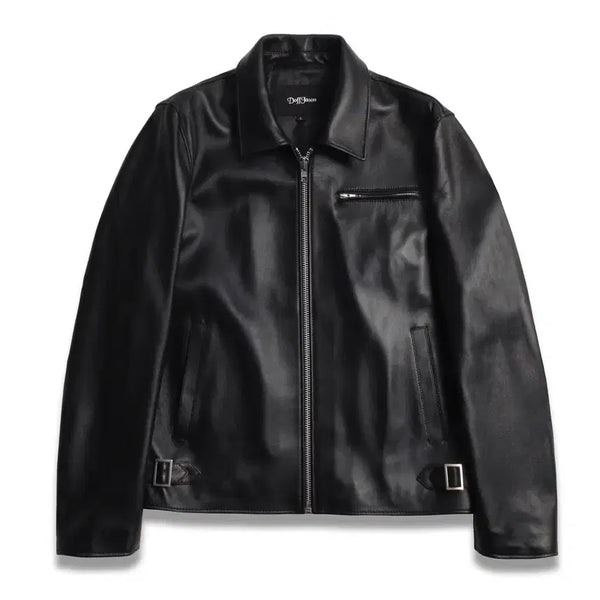 [BUNJANG] Doffjason Lambskin Single Leather Jacket Black / 도프제이슨 램스킨 싱글 레더 양가죽 자켓 블랙