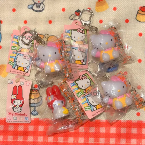 [BUNJANG] Vintage Sanrio Hello Kitty My Melody Figure Keychain Strap / 고전 산리오 헬로키티 마이멜로디 피규어 키링 스트랩