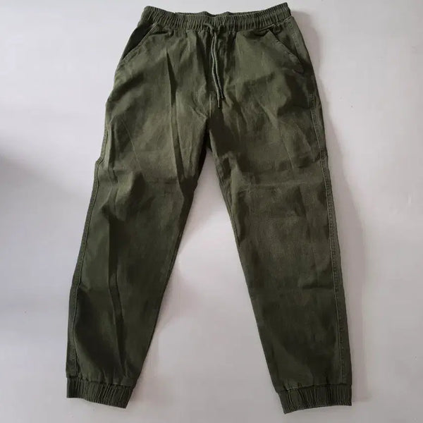 [BUNJANG] Khaki Jogger Pants (94cm Length) / 새상품 카키색 조거 팬츠 총장94cm