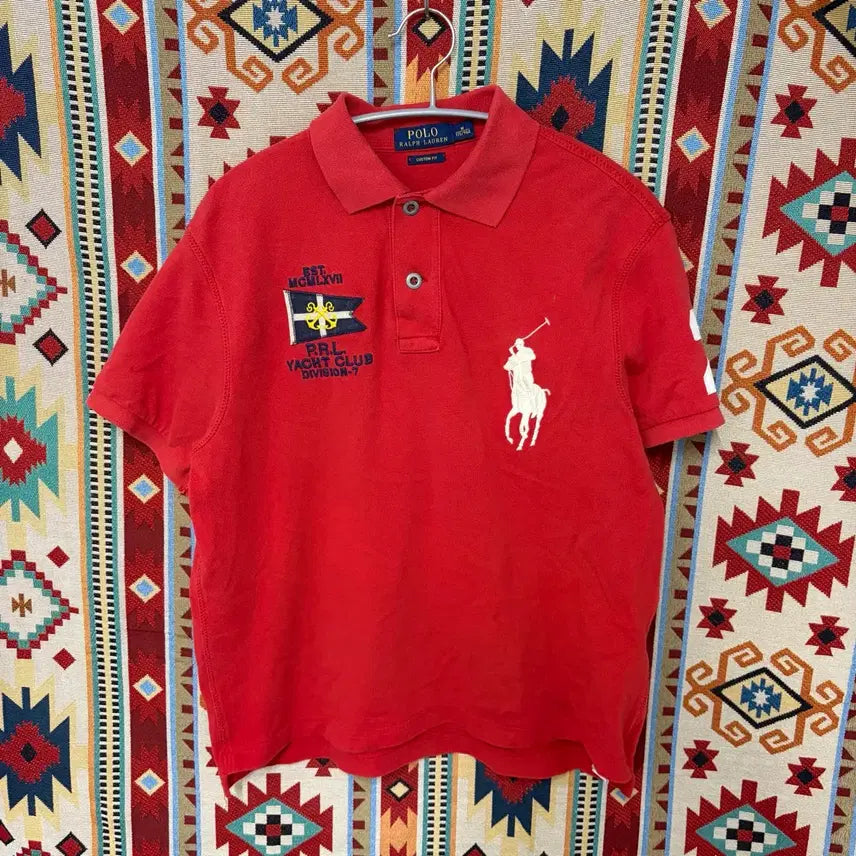 [BUNJANG] Polo Ralph Lauren Big Pony Yacht Club Cropped Short Sleeve Polo Shirt M / 폴로 랄프로렌 빅포니 요트클럽 크롭 PK 반팔 카라티 M