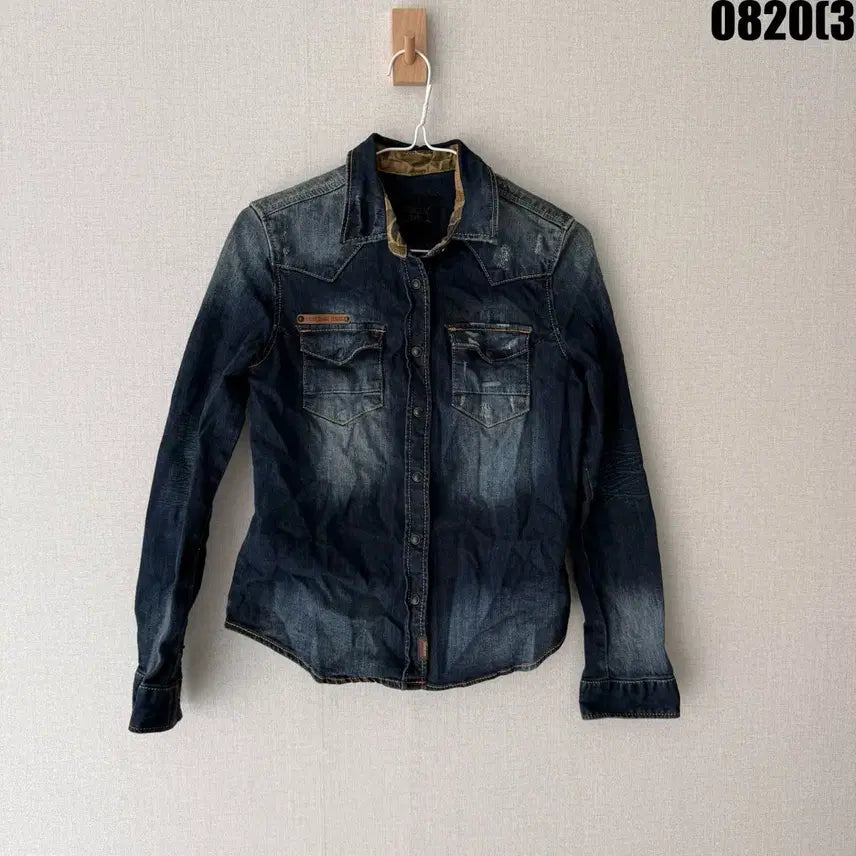 [BUNJANG] Buckaroo Washed Slim Fit Denim Shirt S / BUCKAROO 청데님 셔츠 워싱 슬림핏 S