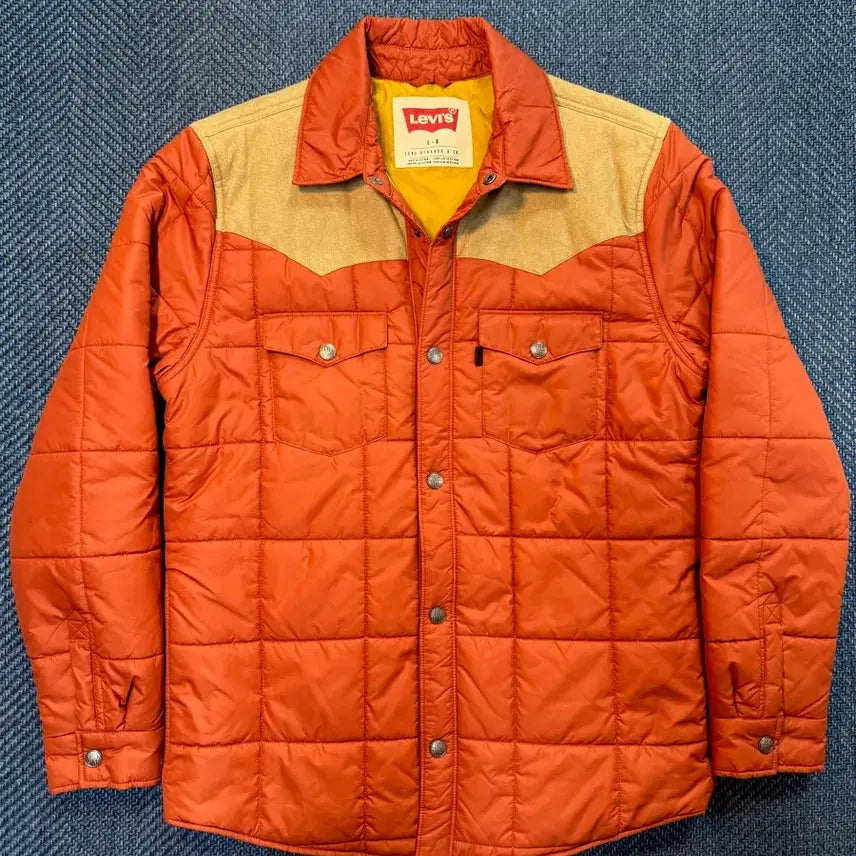 [BUNJANG] Levi's Western Pertex Quilted Padded Shirt Jacket / 리바이스 웨스턴 퍼텍스 퀼팅패딩 셔츠 자켓