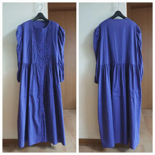 [BUNJANG] Venti Purple Long Dress / Venti 보라 셔츠 롱 원피스 88