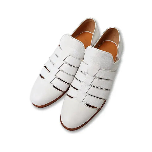 [BUNJANG] Polpetta White Leather Gurkha Sandals / 폴페따 [Polpetta] 화이트 레더 구르카 샌들 샌달 클래식 빈티지