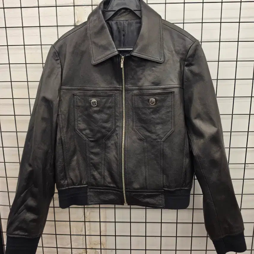 [BUNJANG] Maje Black Leather Jacket / 마쥬 블랙 가죽 자켓