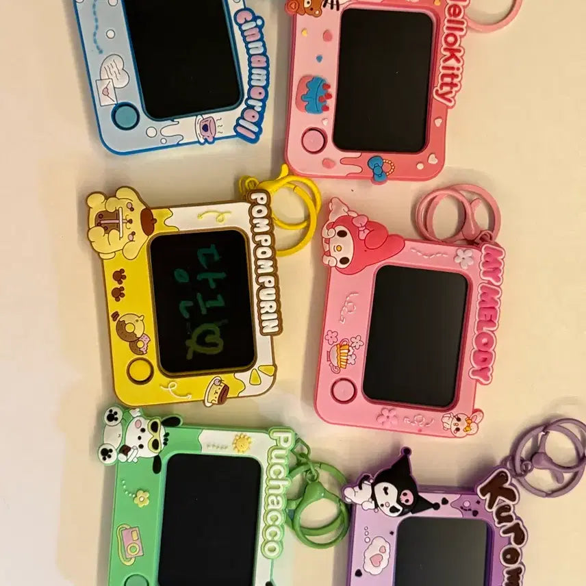 [BUNJANG] Sanrio Mini Memo Drawing Board Keyring / (새상품)산리오 미니 메모 드로잉보드 키링