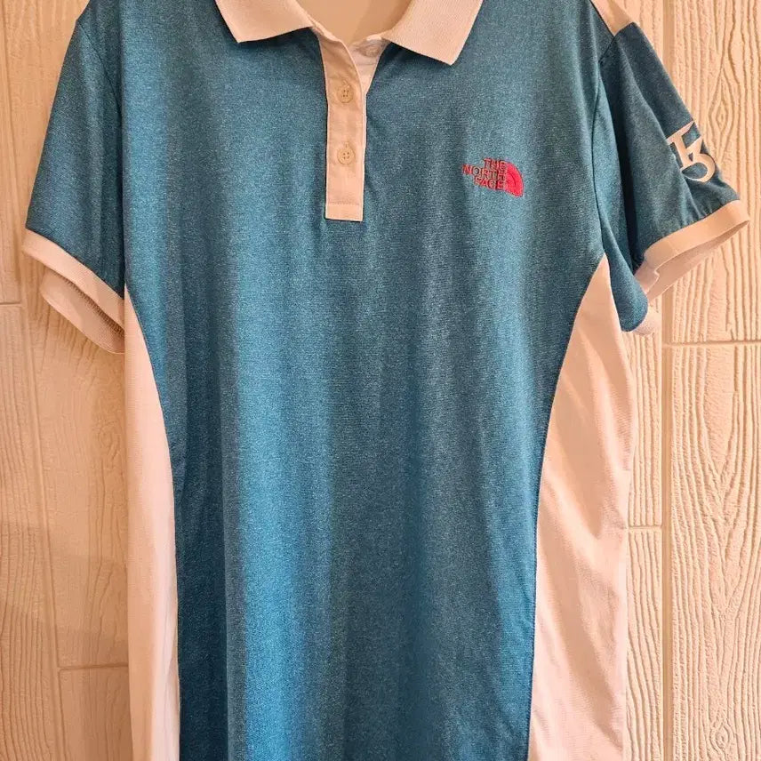 [BUNJANG] The North Face Women's Polo T-Shirt Blue/White Size 95 / 여95노스페이스