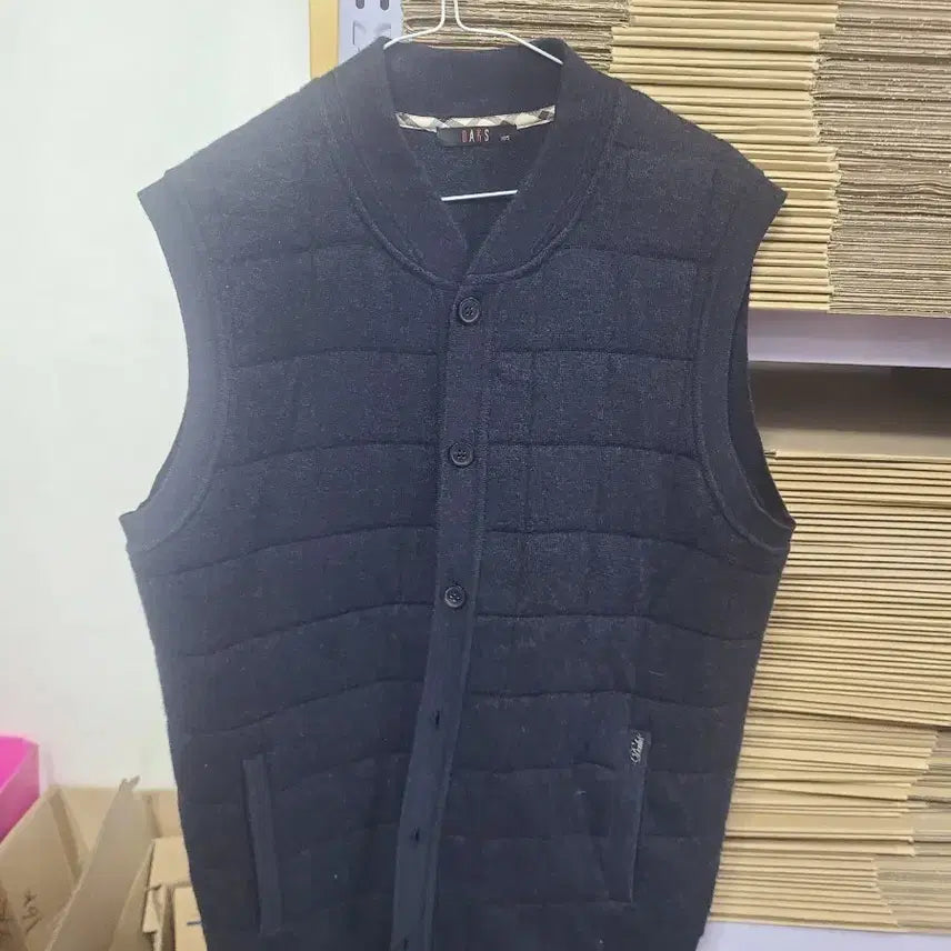 [BUNJANG] DAKS Men's Quilted Wool Button Vest / 신형 닥스 남성 퀼팅 모직 단추 조끼 남100~105