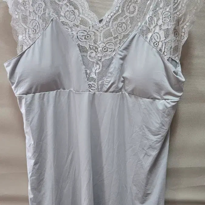 [BUNJANG] Lace Cap Sleeve One-Piece Pajamas (Size 95) / 레이스 캡 원피스 잠옷95