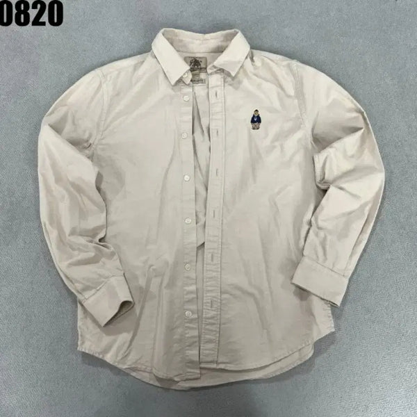[BUNJANG] Polo Bear Embroidered Shirt Beige S / 폴로 곰돌이 자수 셔츠 베이지 S