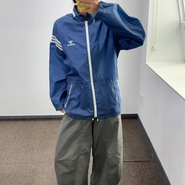 [BUNJANG] Adidas Firebird Blue Windbreaker Jacket / Adidas 아디다스 파이어버드 블루 바람막이