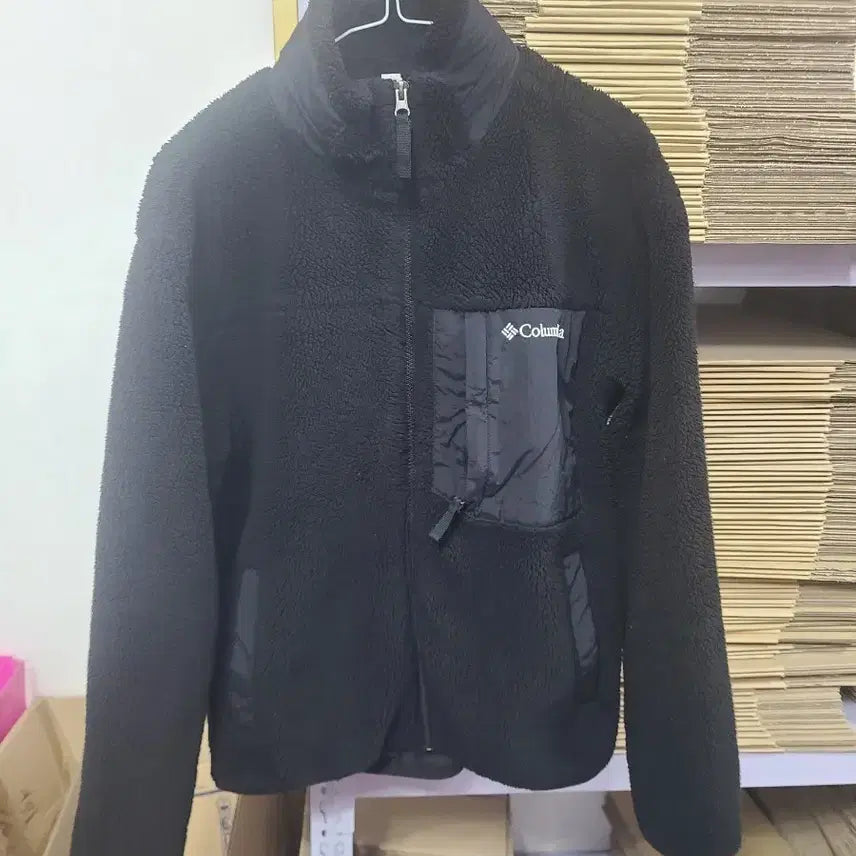 [BUNJANG] Columbia Black Fleece Jacket M (95) / 컬럼비아 블랙 두꺼운 플리스 뽀글이 자켓 M 남95