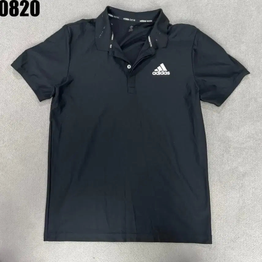 [BUNJANG] Adidas Tennis Short Sleeve Polo Shirt Black M / 아디다스 테니스 반팔 카라티 블랙 M