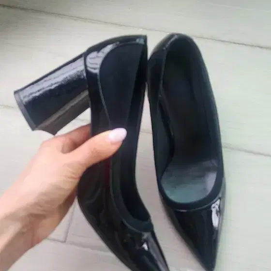 [BUNJANG] SUECOMMA BONNIE 370 Black Patent Heel / 슈콤마보니 370 240사이즈 블랙 페이턴트 힐