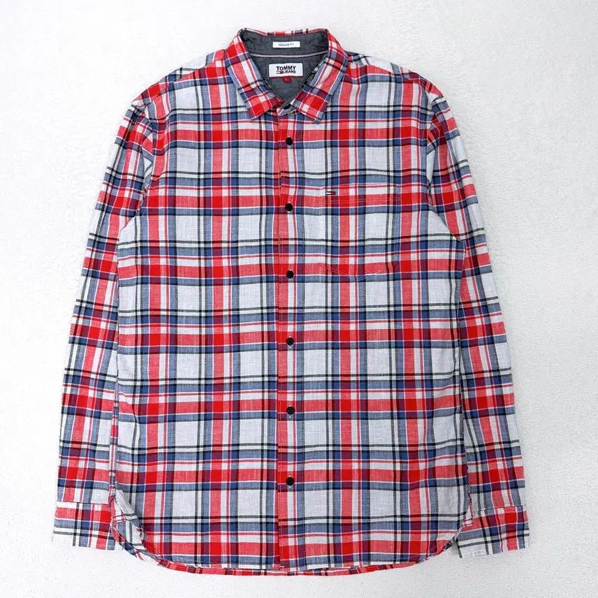 [BUNJANG] Tommy Hilfiger Check Cotton Shirt Men's Size 100 / [100] 타미힐피거 체크 코튼 셔츠