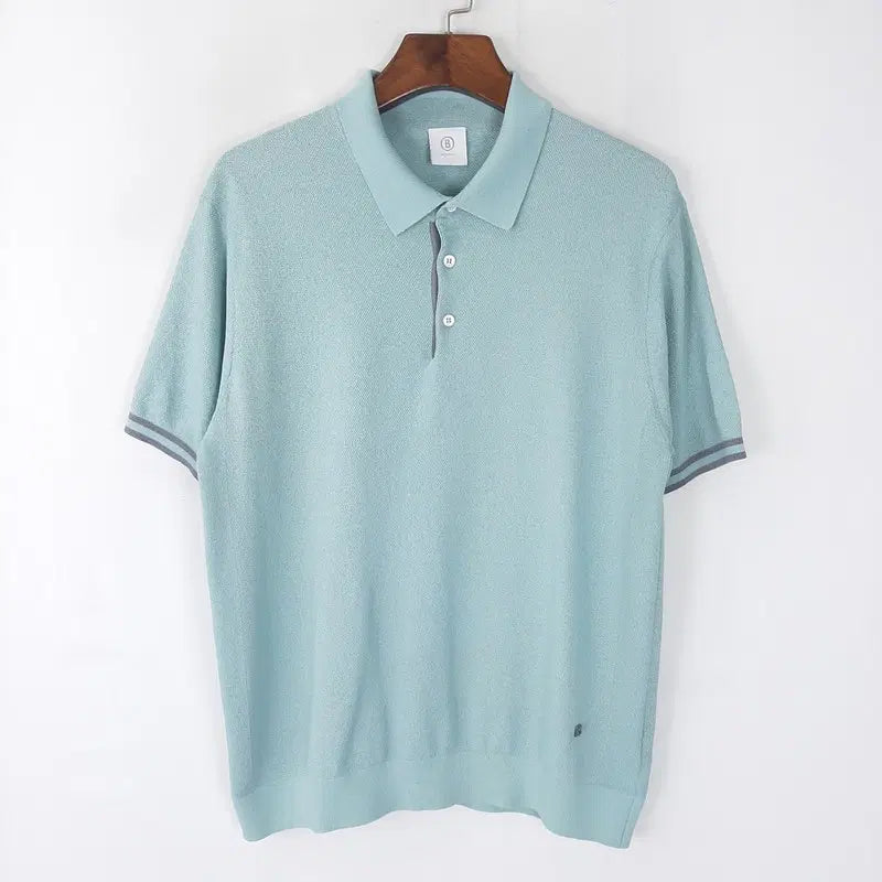 [BUNJANG] Bogner Men's Simple Collar Short Sleeve Knit (Size 105) / 보그너 남성 심플 카라넥 반팔니트 105