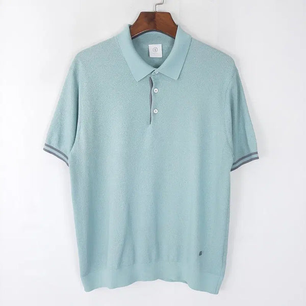 [BUNJANG] Bogner Men's Simple Collar Short Sleeve Knit (Size 105) / 보그너 남성 심플 카라넥 반팔니트 105