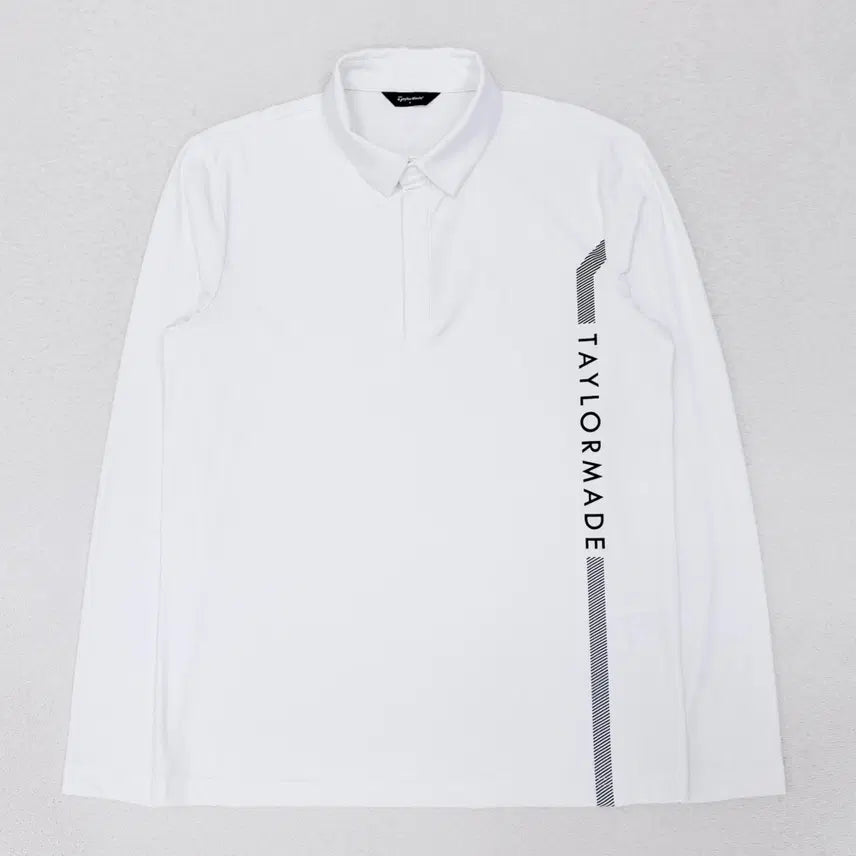 [BUNJANG] TaylorMade Men's White Functional Collar T-Shirt Size 95 / [95] 테일러메이드 화이트 기능성 카라티