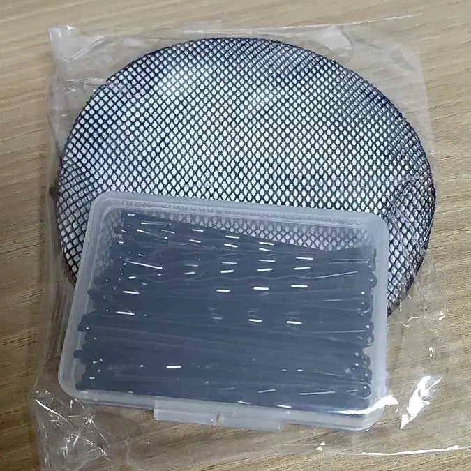 [BUNJANG] Black Hair Net and Pin Set / 헤어망 검정색 핀 세트