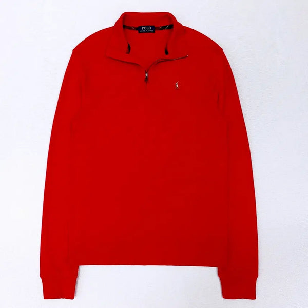 [BUNJANG] Polo Vivid Red Half Zip Sweatshirt Men's 95 / [95] 폴로 비비드레드 하프집 맨투맨