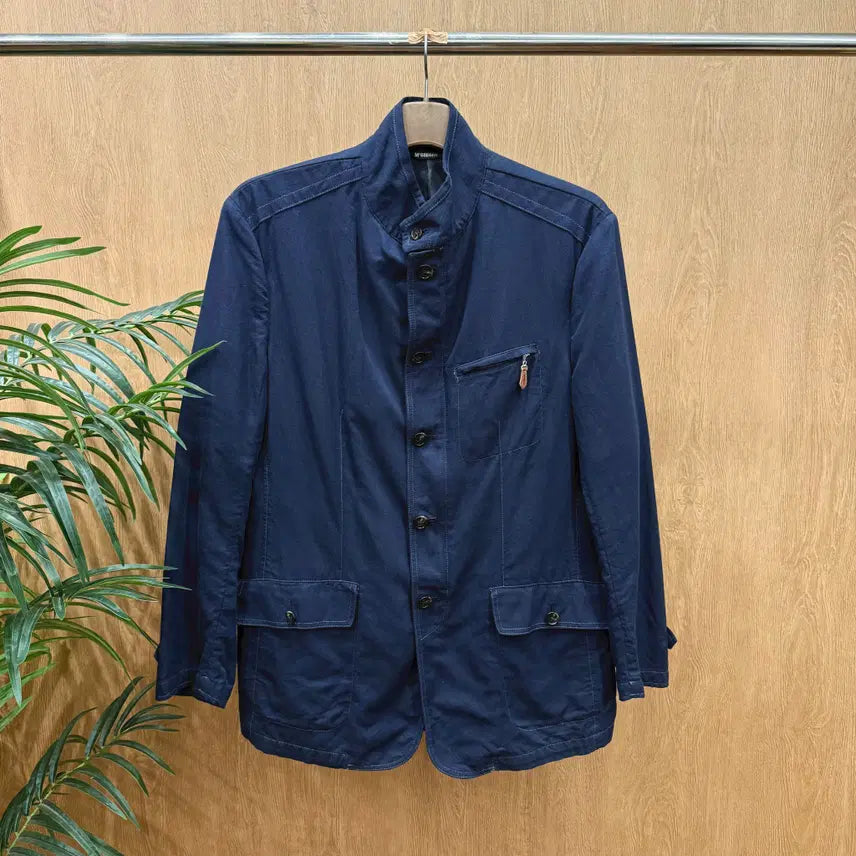 [BUNJANG] McGREGOR Sportswear Navy Work Jacket with Contrast Stitching Detail / 맥그리거 스포츠웨어 워크 자켓 아웃 포켓 배색 스티치 디테일 네이비