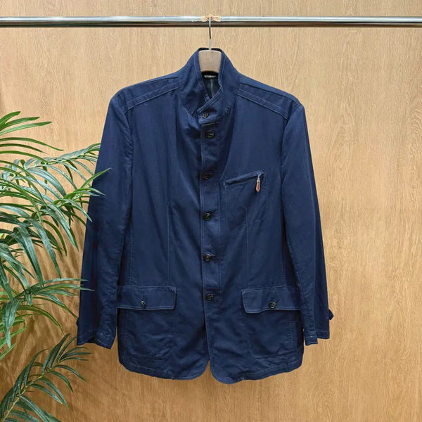 [BUNJANG] McGREGOR Sportswear Navy Work Jacket with Contrast Stitching Detail / 맥그리거 스포츠웨어 워크 자켓 아웃 포켓 배색 스티치 디테일 네이비
