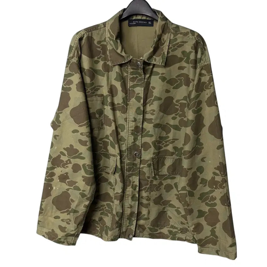 [BUNJANG] Zara Women's Camouflage Oversized Shirt Jacket / S 자라 여성 카모플라쥬 오버 셔츠 자켓