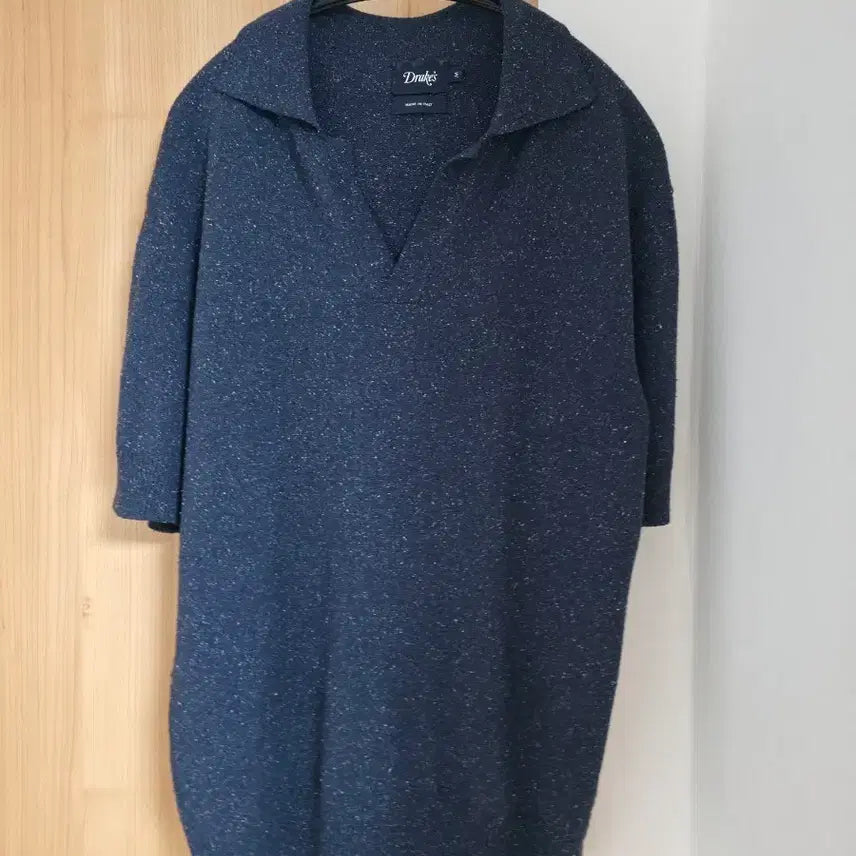 [BUNJANG] Drakes Silk Buttonless Polo Knit - Size M / 드레익스 실크 버튼리스 폴로 니트