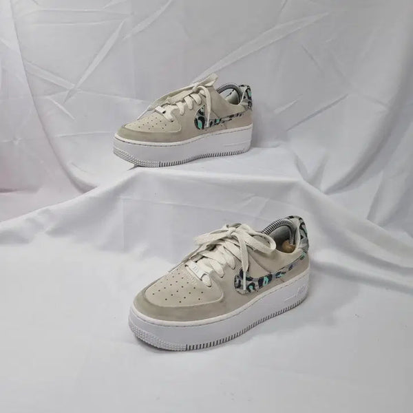 [BUNJANG] Nike Air Force 1 Sage Leopard Sneakers / 두하빈티지 225 나이키 에어포스 1 세이지 레오파드 스니커즈