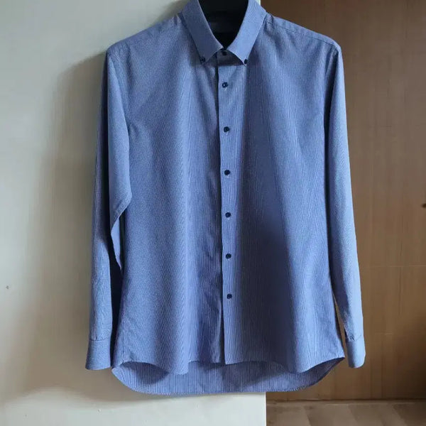 [BUNJANG] LANVIN COLLECTION Men's Slim Fit Check Pattern Shirt / LANVIN 고급 체크 남성 셔츠 110