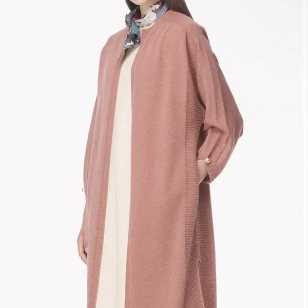 [BUNJANG] Mine Cashmere 100% Open Front Cardigan (Rosewood) / 마인 캐시미어100% 오픈프론트 가디건F