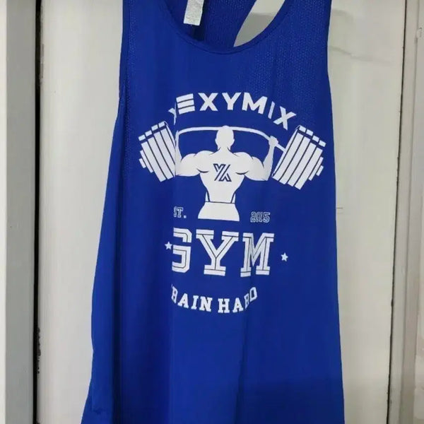 [BUNJANG] EXYMIX Sleeveless Gym Wear - Blue / EXYMIX 짐 웨어 민소매 블루