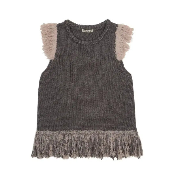 [BUNJANG] KOSEIO Hairy Sleeveless Knit Ash Brown / 코이세이오  HAIRY SLEEVELESS KNIT ASH BROWN