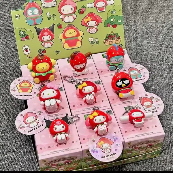 [BUNJANG] Toptoy Sanrio Strawberry Figure Keyring / 탑토이) 산리오 딸기 스트로베리 피규어 키링 키체인 헬로키티