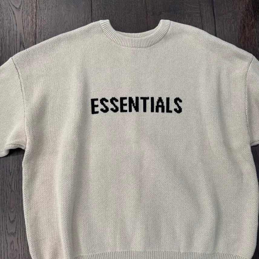 [BUNJANG] Essential Knit Oversized Fit Beige 2XL / 에센셜니트