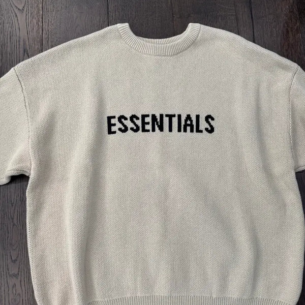 [BUNJANG] Essential Knit Oversized Fit Beige 2XL / 에센셜니트