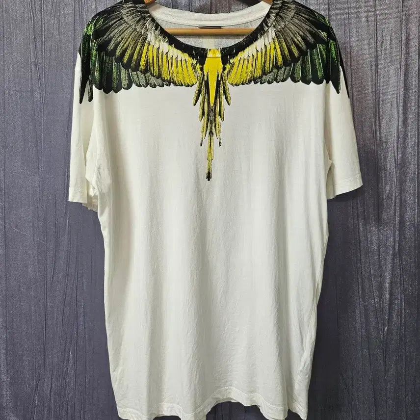 [BUNJANG] Marcelo Burlon Wing Print Baseball T-Shirt White / 마르셀로 불온 베이스볼 티셔츠 화이트