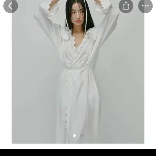 [BUNJANG] Freckle Scallop Robe Dress / 프레클 스칼럽 로브 원피스